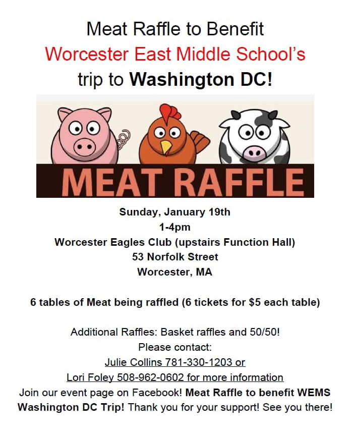 WEMS Meat Raffle poster