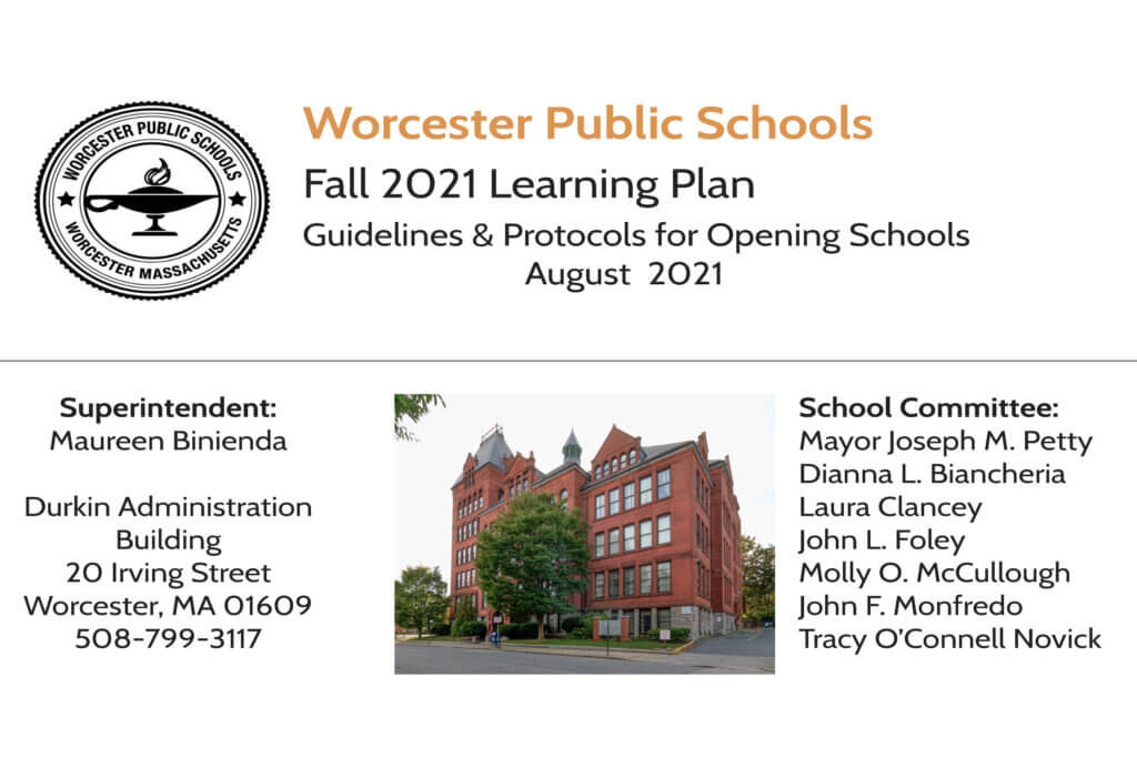 Fall 2021 School Reopening Plan cover